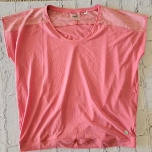 Puma Athletic Pink Top Sz L